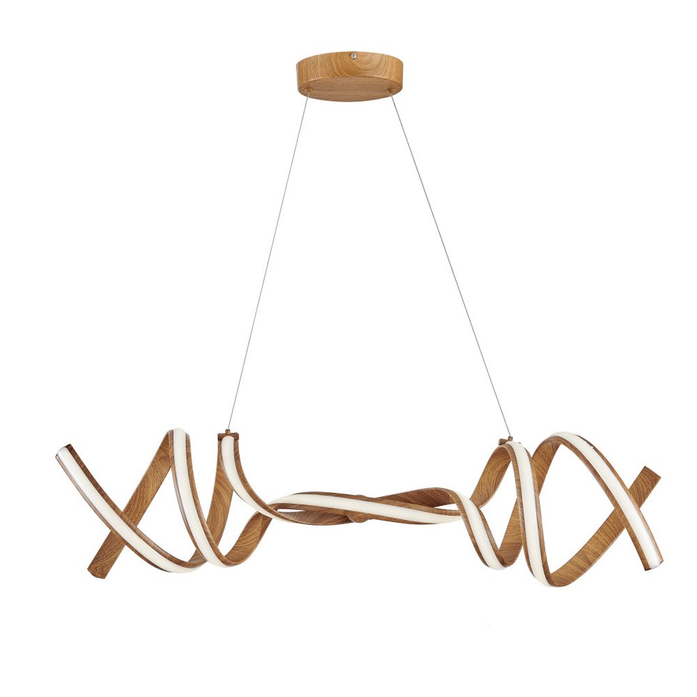 Brown Two Light Metal LED Dimmable Chandelier