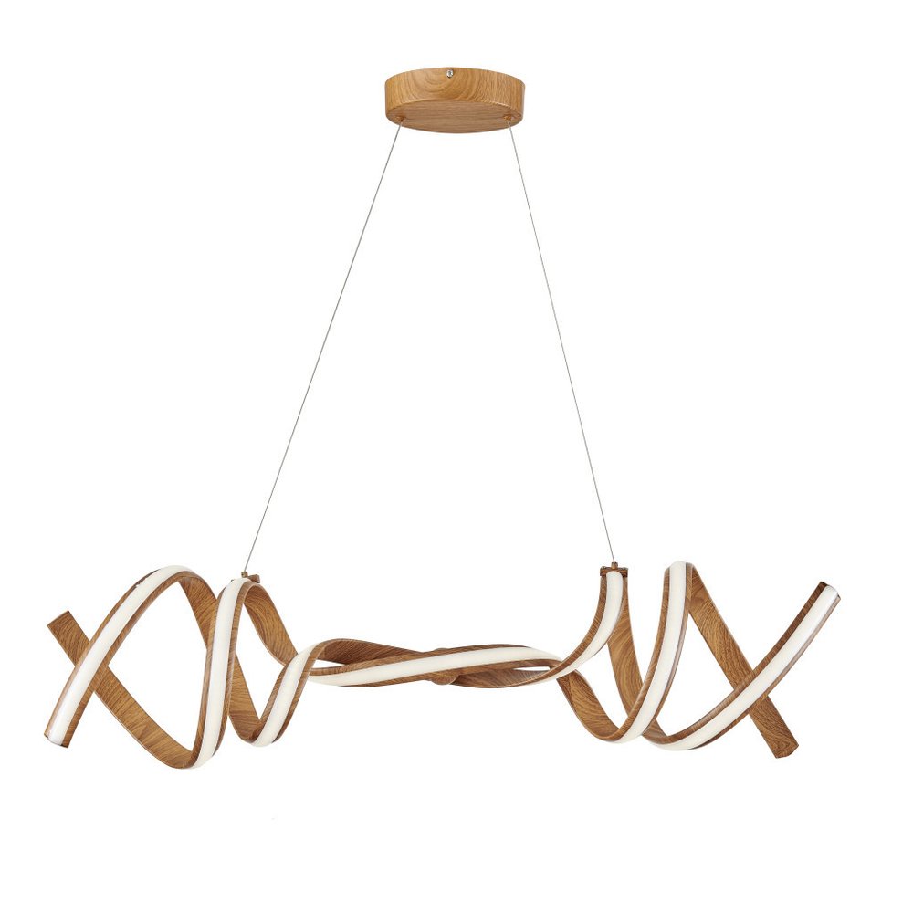 Brown Two Light Metal LED Dimmable Chandelier