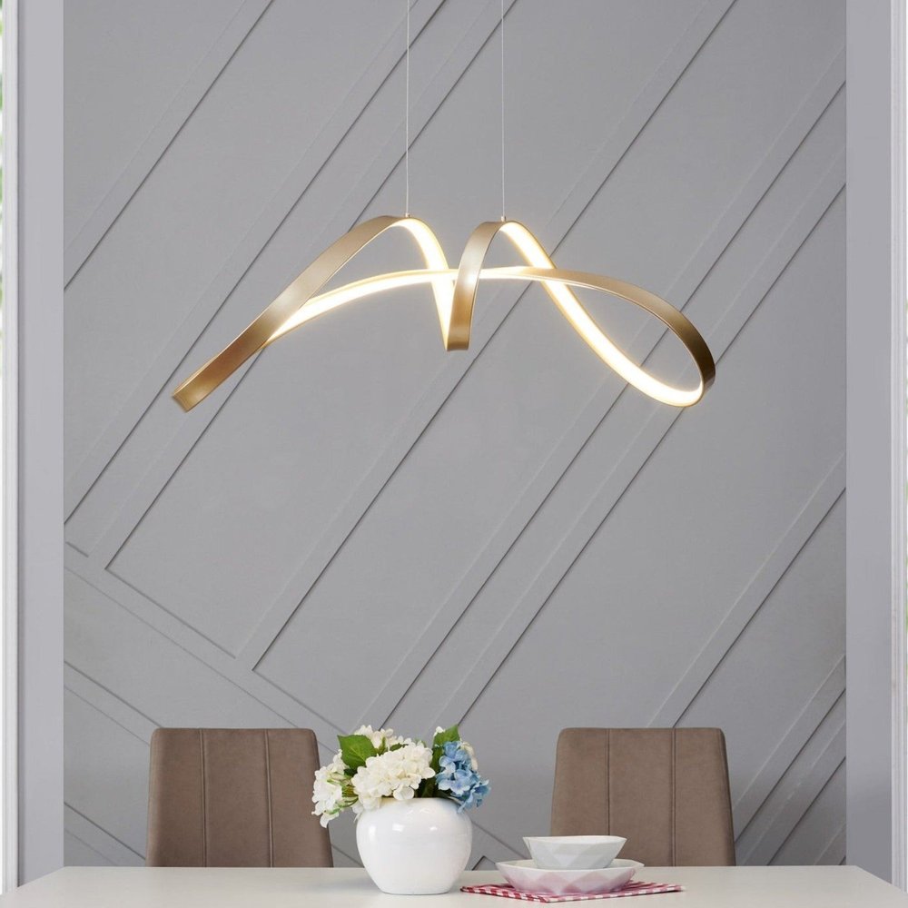 Gold Metal LED Dimmable Chandelier