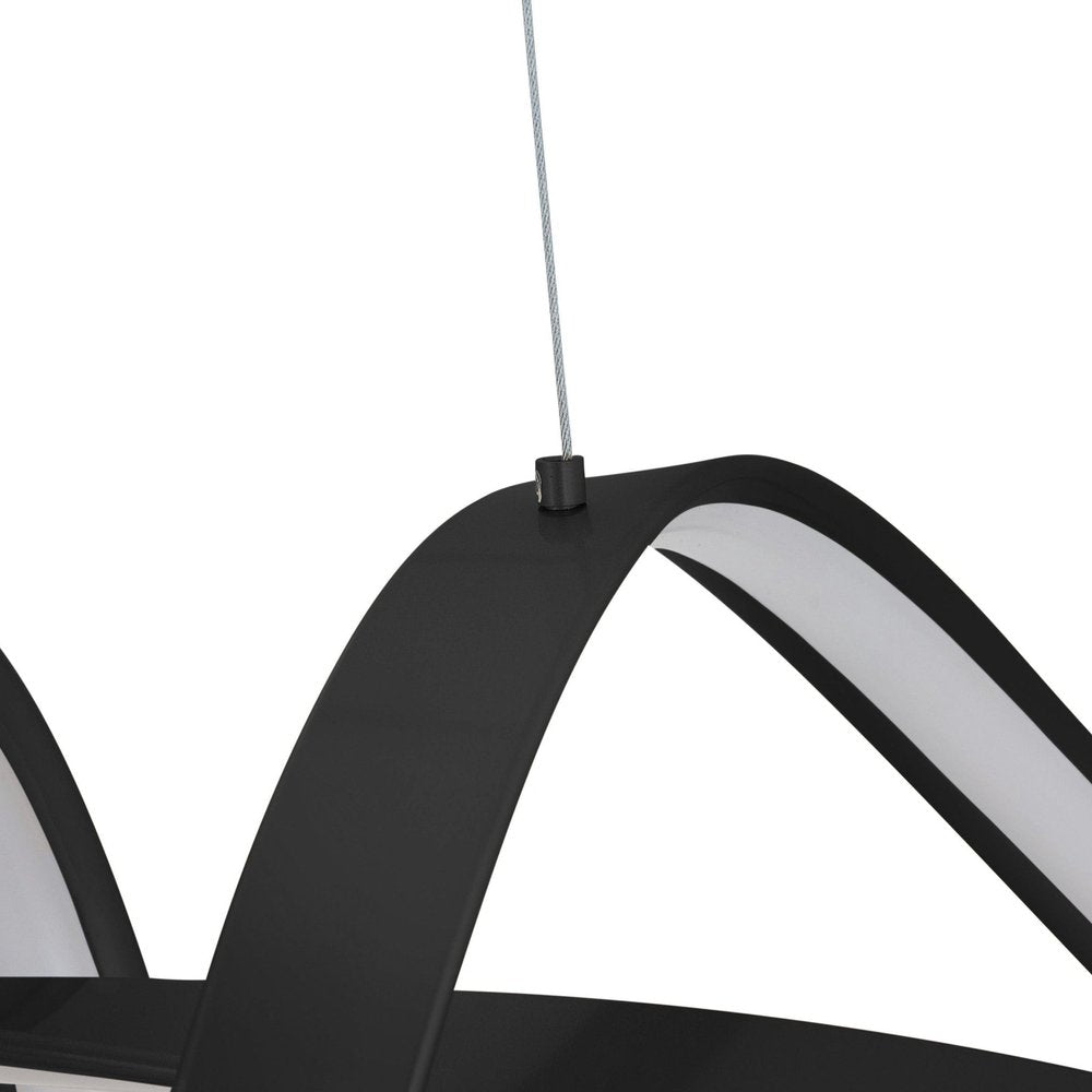 Black Metal LED Dimmable Chandelier