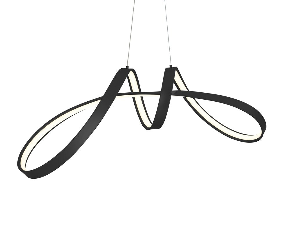 Black Metal LED Dimmable Smart Enabled Chandelier