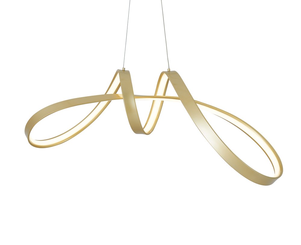 Gold Metal LED Dimmable Smart Enabled Chandelier