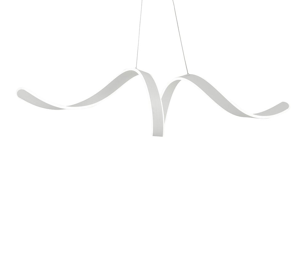 White Metal LED Dimmable Chandelier