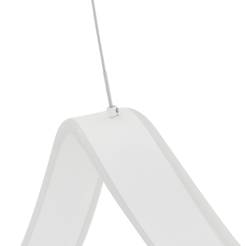 White Metal LED Dimmable Chandelier