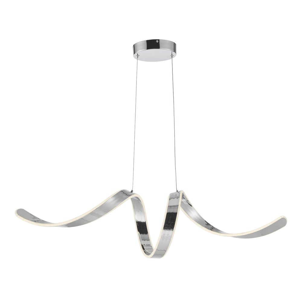 Silver Metal LED Dimmable Smart Enabled Chandelier