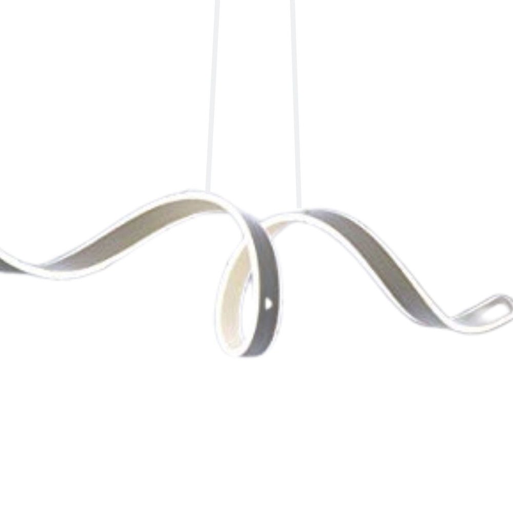 Silver Metal LED Dimmable Smart Enabled Chandelier
