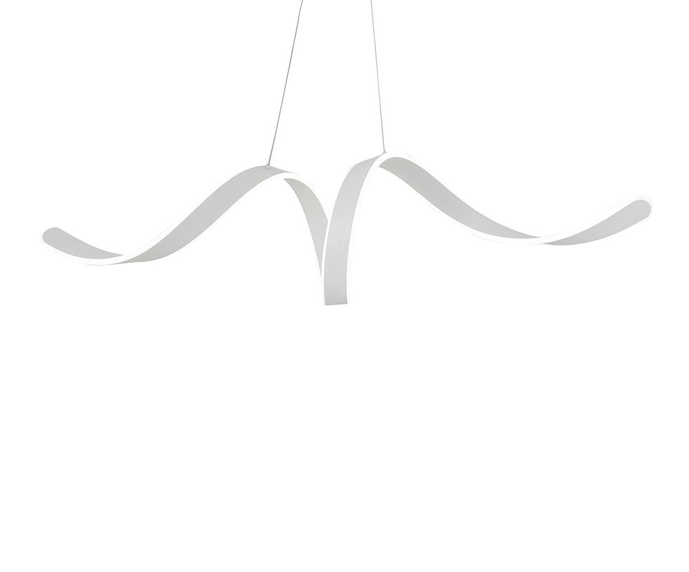 White Metal LED Dimmable Smart Enabled Chandelier