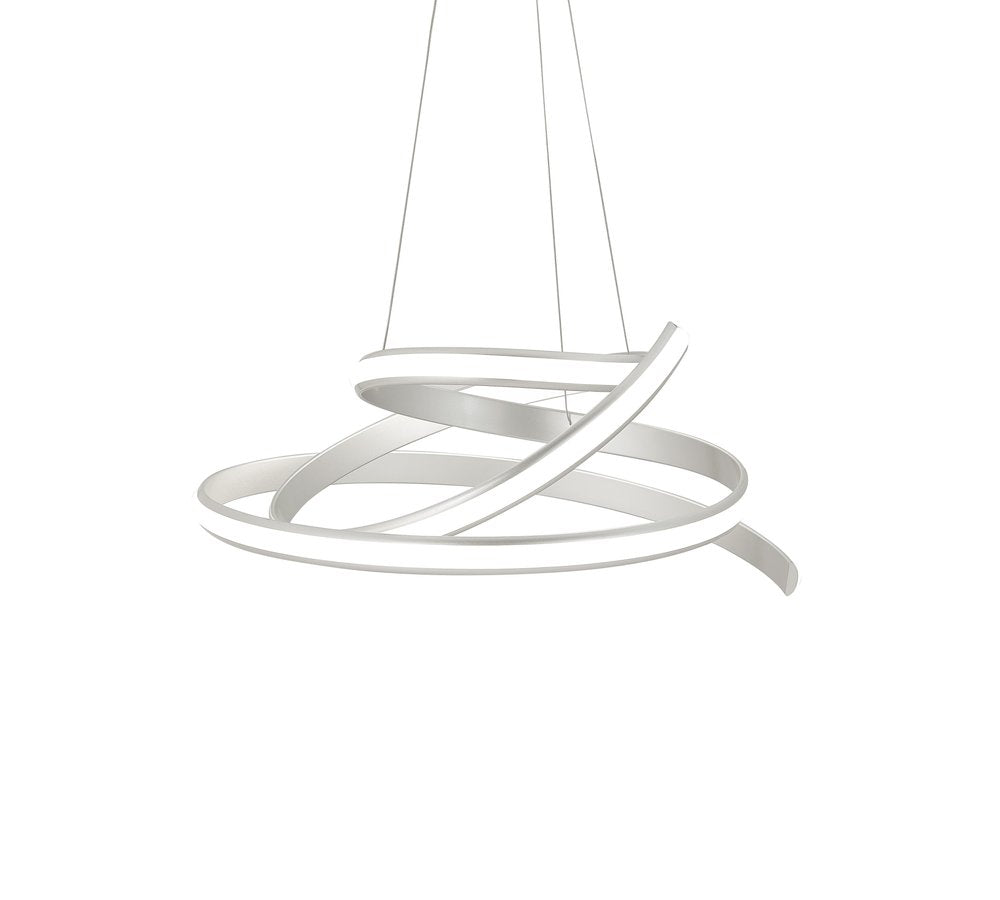 Silver Metal LED Dimmable Smart Enabled Chandelier