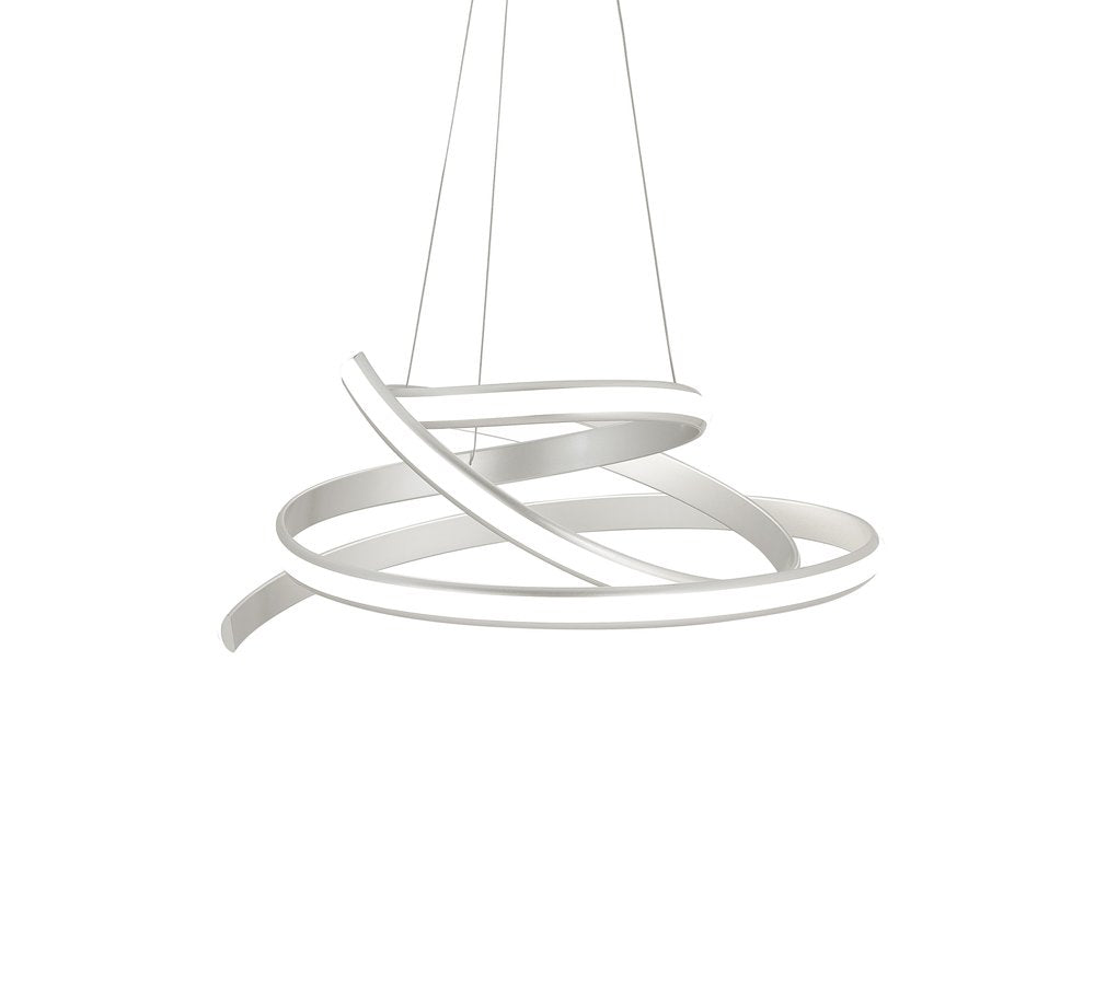 Silver Metal LED Dimmable Smart Enabled Chandelier