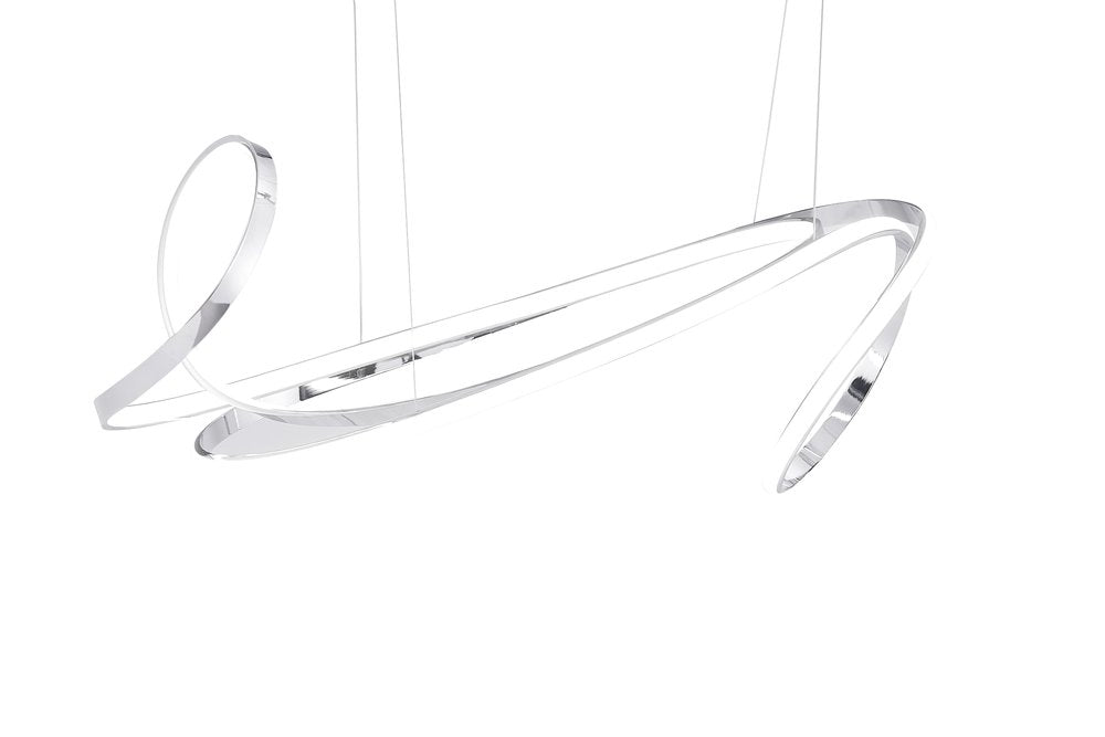 Silver Metal LED Dimmable Chandelier