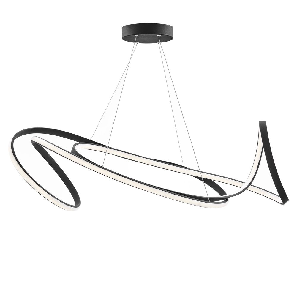 Black Metal LED Dimmable Smart Enabled Chandelier