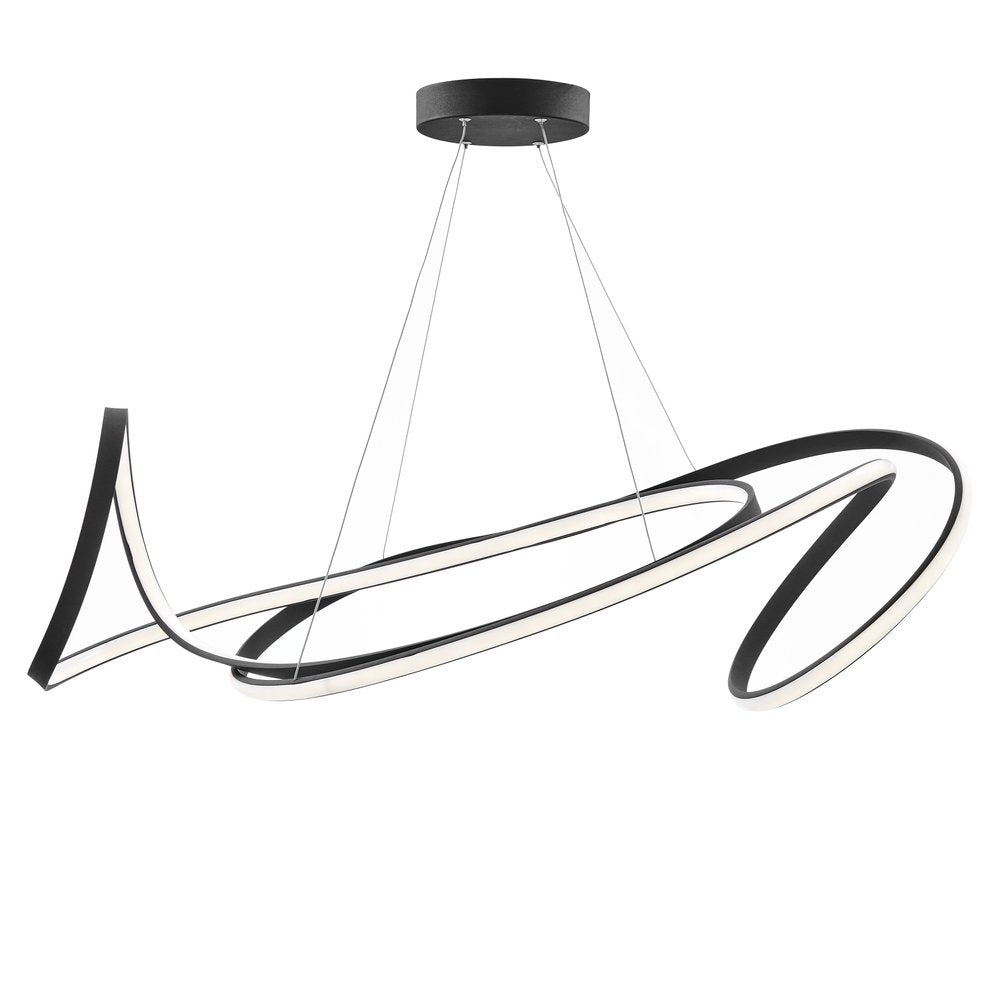 Black Metal LED Dimmable Smart Enabled Chandelier