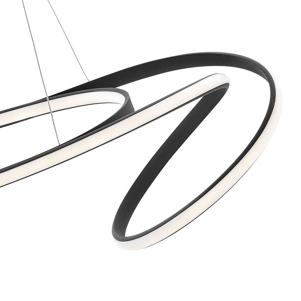 Black Metal LED Dimmable Smart Enabled Chandelier