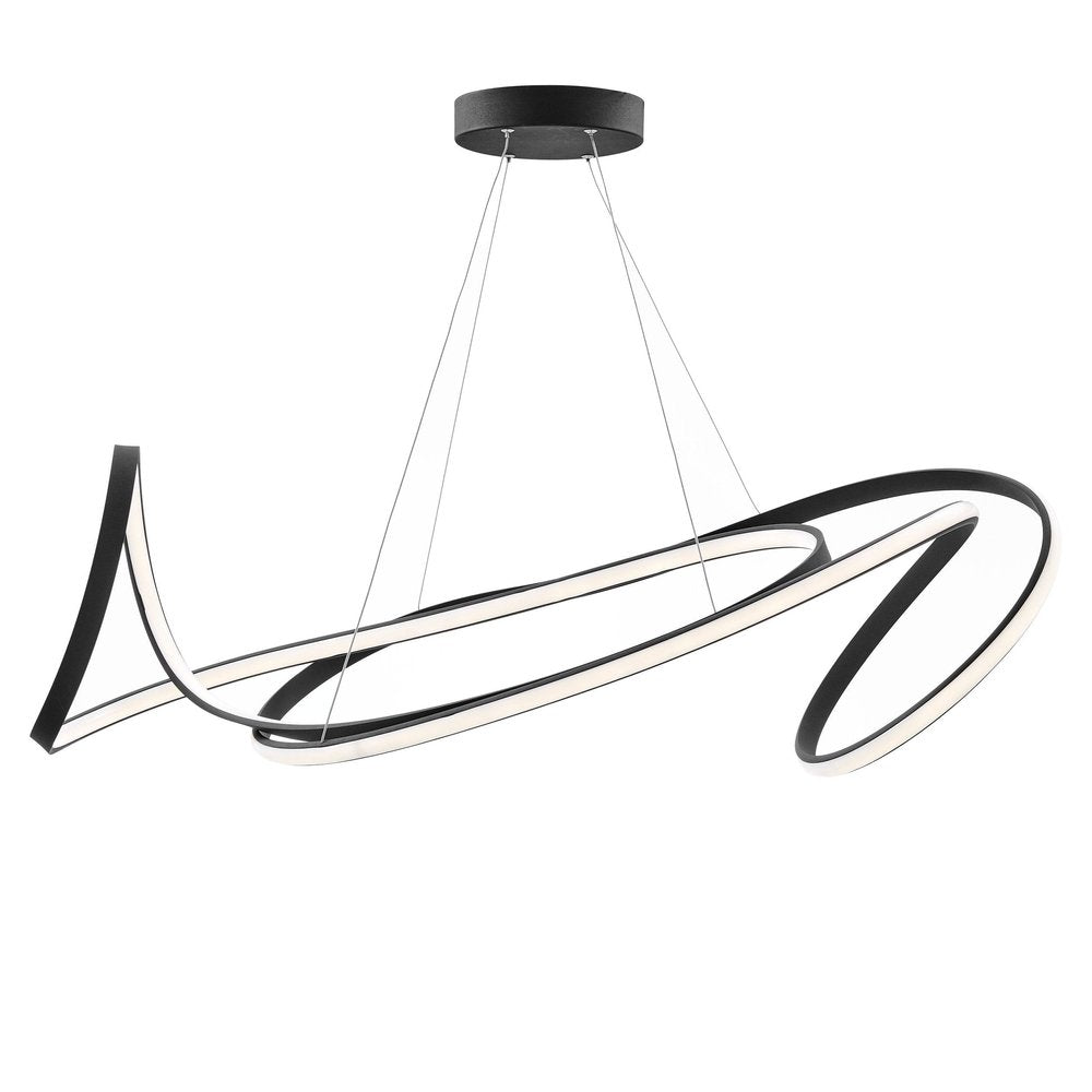 Black Metal LED Dimmable Smart Enabled Chandelier