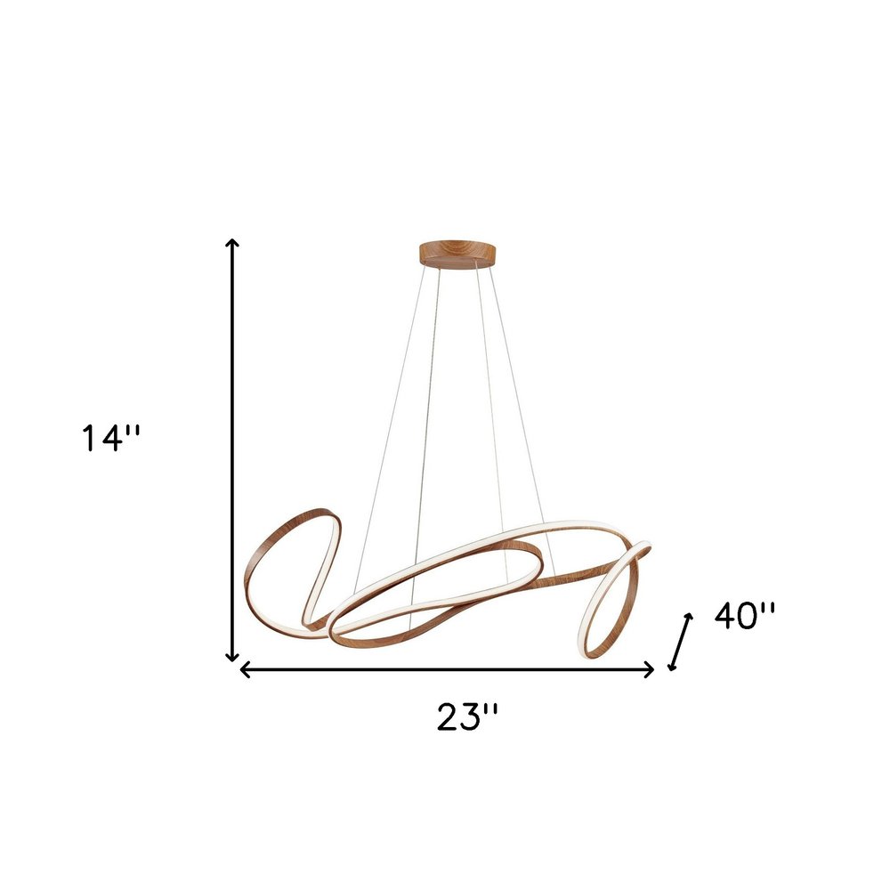 Brown Metal LED Dimmable Chandelier