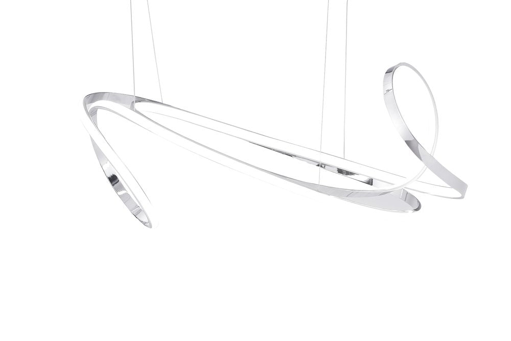 Silver Metal LED Dimmable Smart Enabled Chandelier
