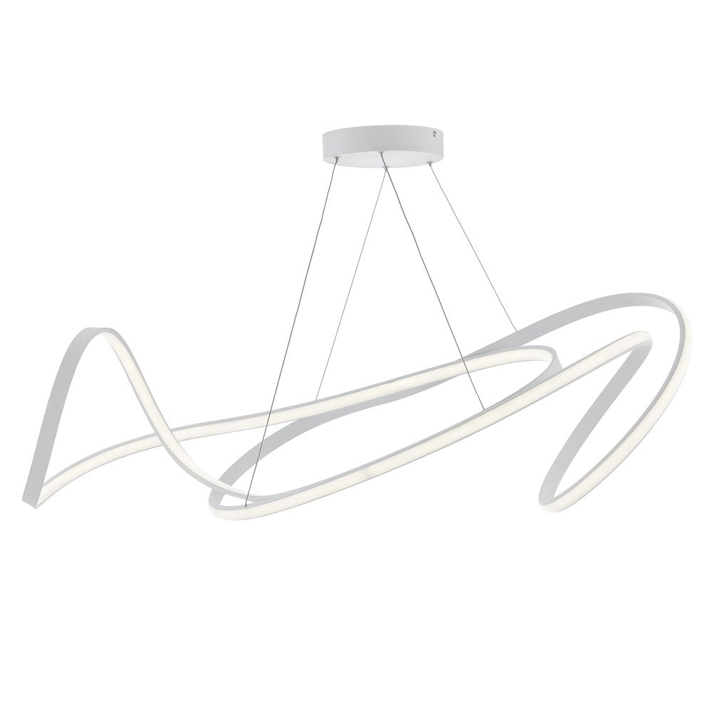 White Metal LED Dimmable Chandelier