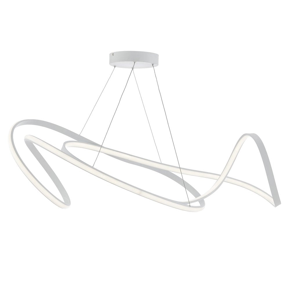 White Metal LED Dimmable Smart Enabled Chandelier