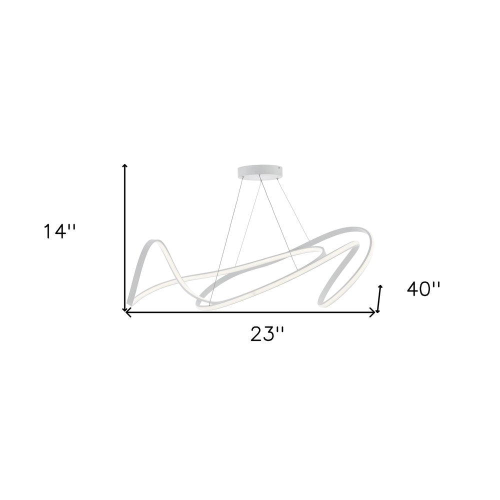 White Metal LED Dimmable Smart Enabled Chandelier