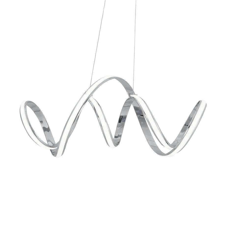 Silver Metal LED Dimmable Chandelier
