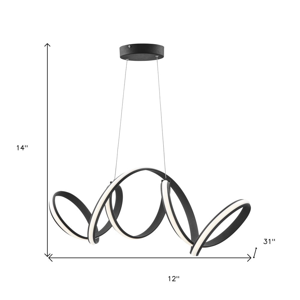 Black Metal LED Dimmable Chandelier