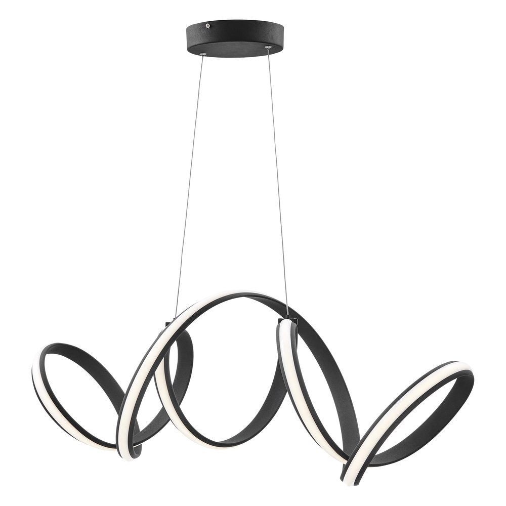 Black Metal LED Dimmable Smart Enabled Chandelier