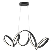 Black Metal LED Dimmable Smart Enabled Chandelier
