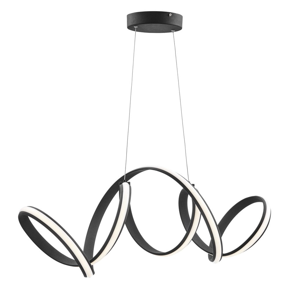 Black Metal LED Dimmable Smart Enabled Chandelier