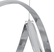 Silver Metal LED Dimmable Smart Enabled Chandelier