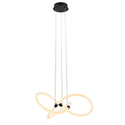 Black Metal LED Dimmable Smart Enabled Chandelier