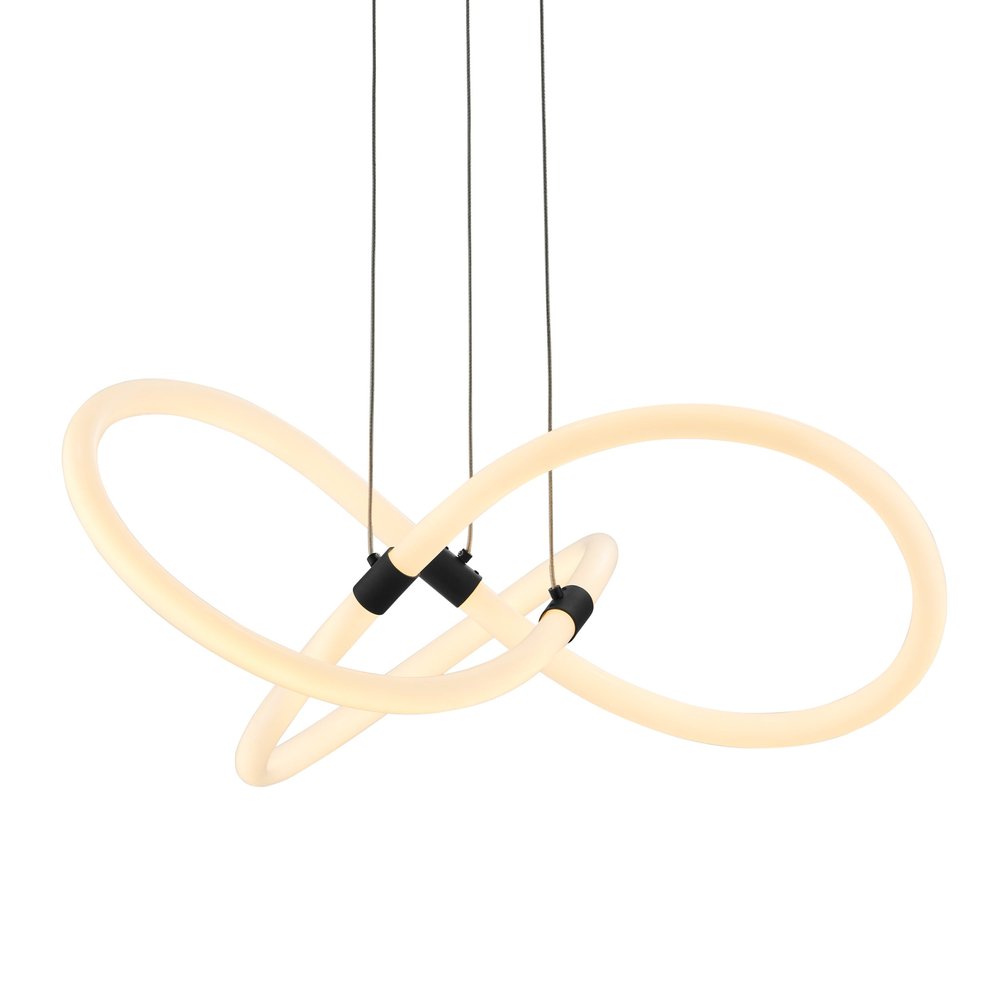 Black Metal LED Dimmable Smart Enabled Chandelier
