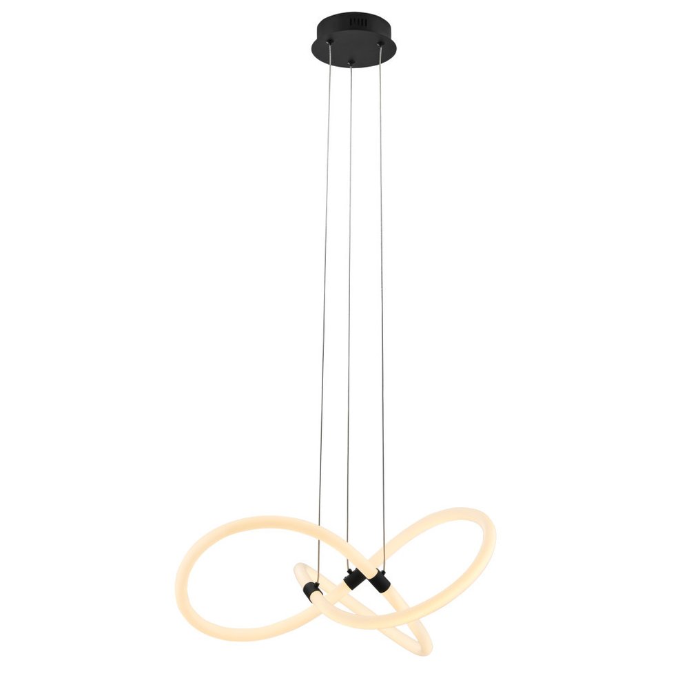 Black Metal LED Dimmable Smart Enabled Chandelier
