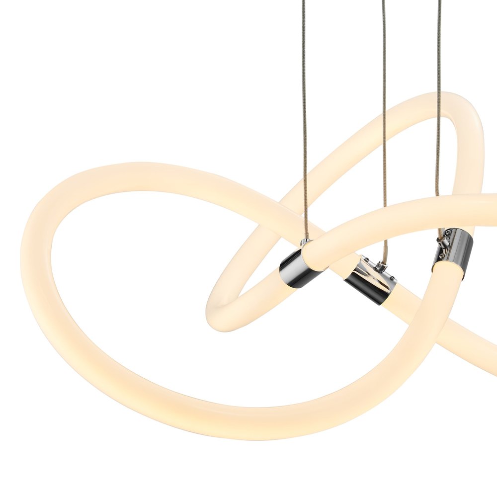 Silver Metal LED Dimmable Chandelier