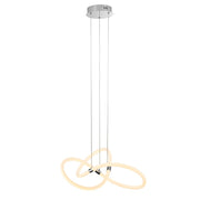 Silver Metal LED Dimmable Smart Enabled Chandelier