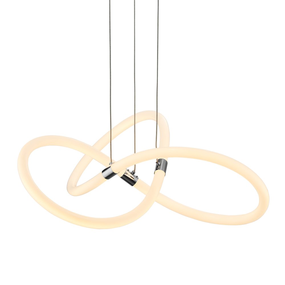 Silver Metal LED Dimmable Smart Enabled Chandelier