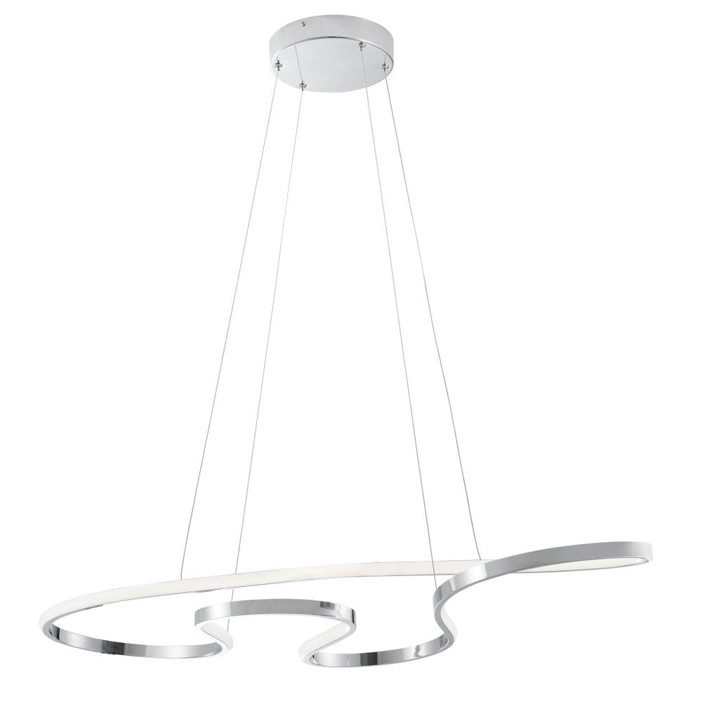 Silver Metal LED Dimmable Chandelier