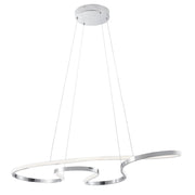 Silver Metal LED Dimmable Chandelier
