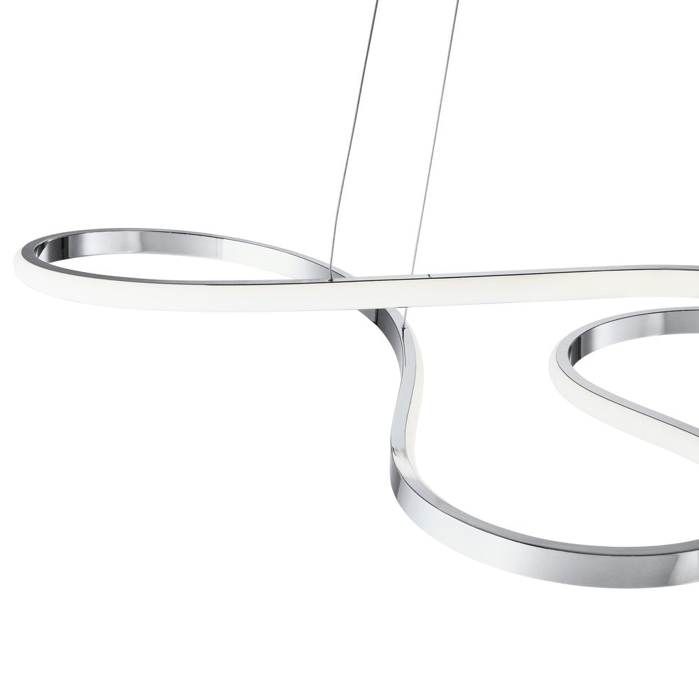 Silver Metal LED Dimmable Chandelier