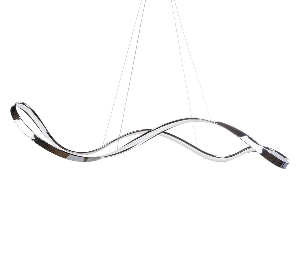 Silver Unique Statement Metal LED Dimmable Chandelier