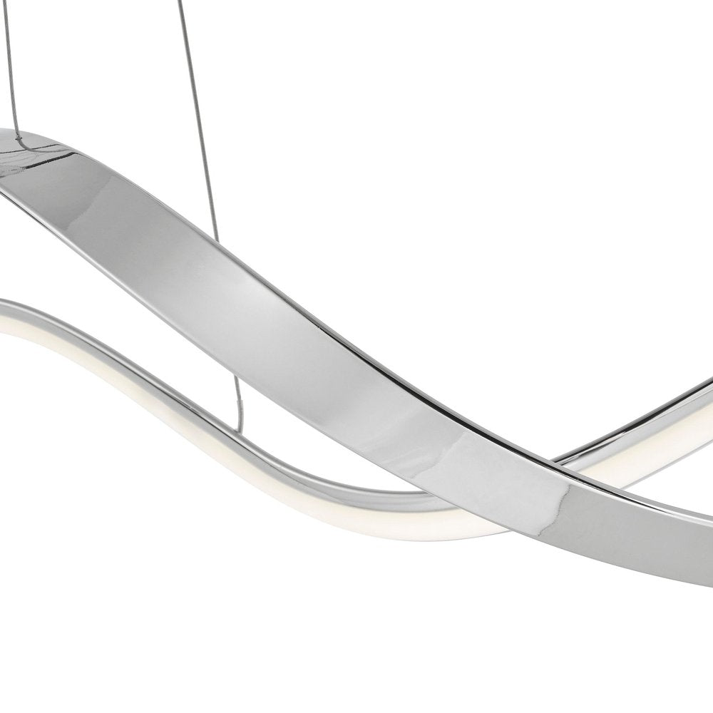 Silver Unique Statement Metal LED Dimmable Chandelier