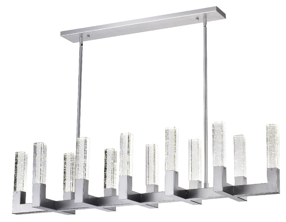 Silver And Clear Candle Style Twelve Light Metal Dimmable Chandelier With Clear Shades