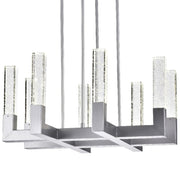 Silver Candle Style Eight Light Metal Dimmable Chandelier With Clear Shades