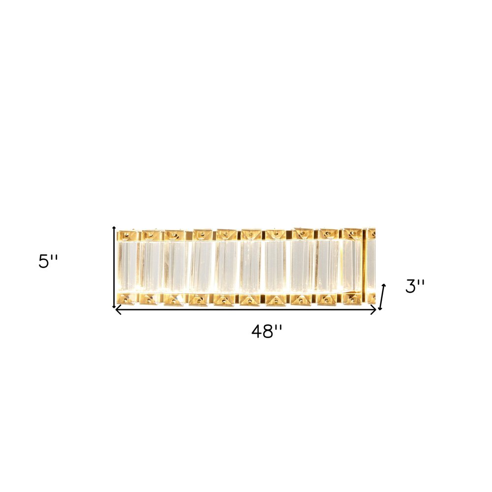 Gold And Clear Crystal LED Chandelier