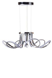 Silver Metallic Six Light Metal LED Dimmable Ceiling Light