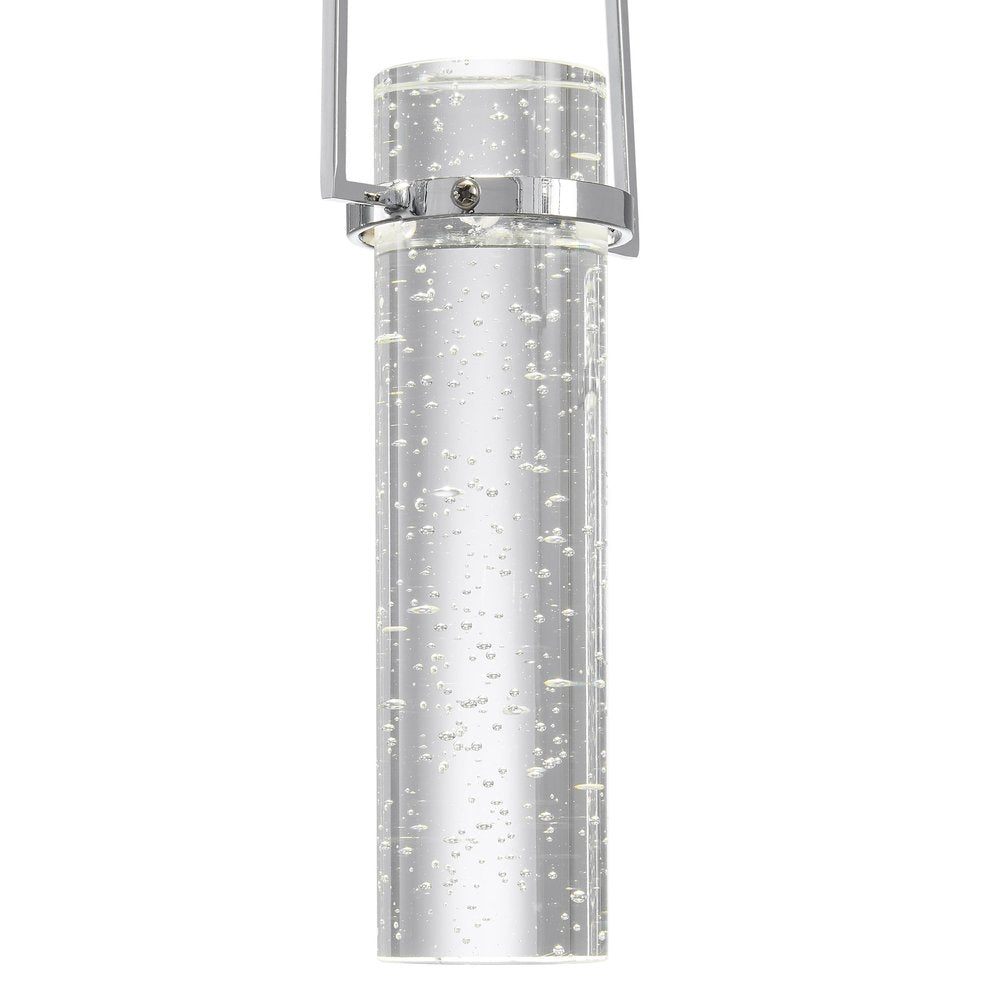 Silver And Clear Five Light Metal Dimmable Smart Enabled Chandelier With Clear Shades