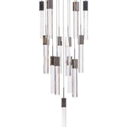 Silver And Clear Multi Light Metal Dimmable Chandelier With Clear Shades