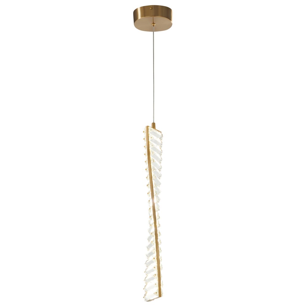 Gold And Clear Metal LED Chandelier