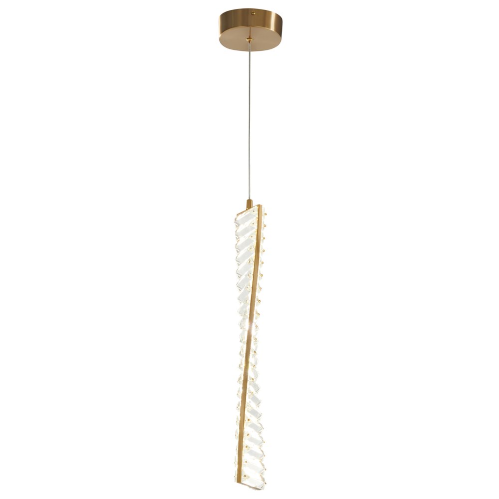 Gold And Clear Metal LED Chandelier
