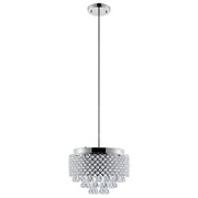 Silver And Clear Nine Light Crystal Dimmable Chandelier With Clear Shades