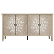 Modern Storage Cabinet With 4 Doors & Adjustable Shelves